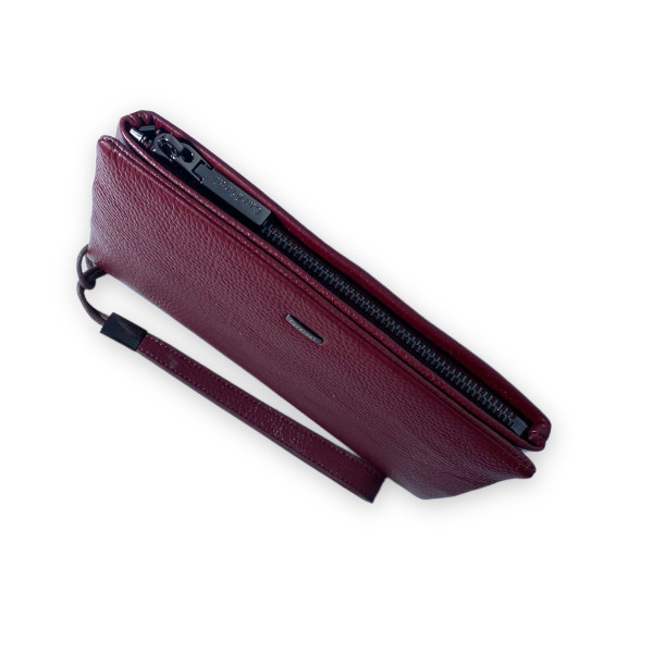Жіночий гаманець, шкіряний, внутрішні відділи на блискавці, колір бургунді Жіночий гаманець, шкіряний, внутрішні відділи на блискавці, колір бургунді