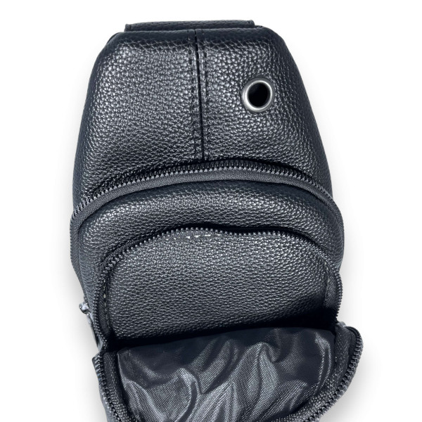 Современный мужской слинг из экокожи с 2 основными отделениями Современный мужской слинг из экокожи с 2 основными отделениями