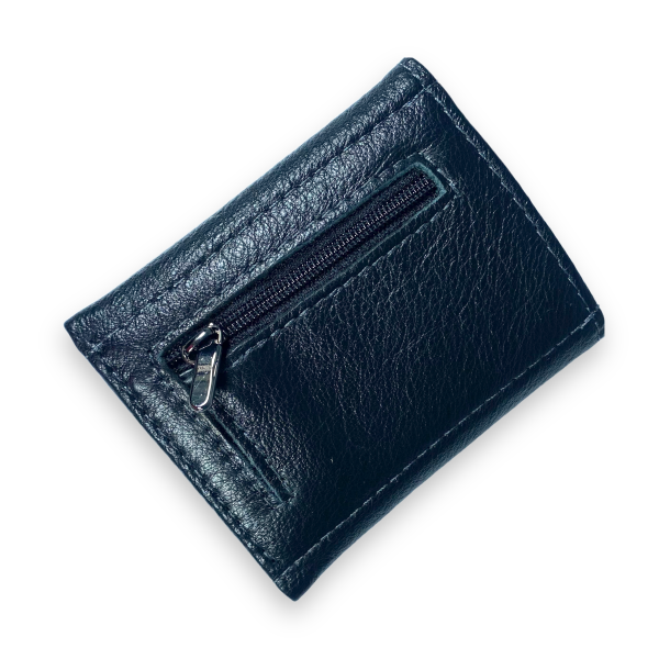 Мужской кошелек из натуральной кожи, цвет черный Мужской кошелек из натуральной кожи, цвет черный