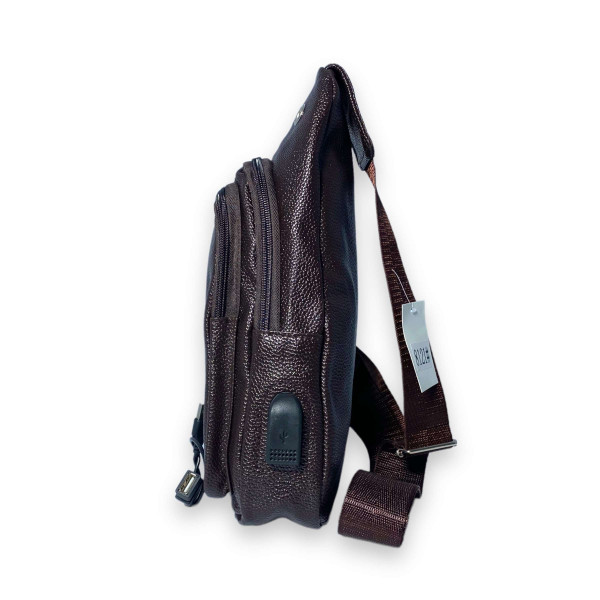 Сумка через плечо, USB+кабель, кожзаменитель, два отделения, размер: 30*17*7 см, коричневая Сумка через плечо, USB+кабель, кожзаменитель, два отделения, размер: 30*17*7 см, коричневая