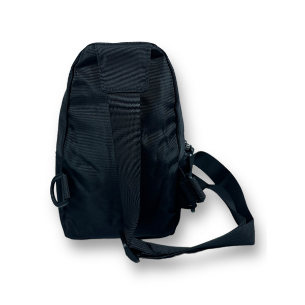 Мужская сумка слинг с 2 основными отделениями черного цвета, вместительная Мужская сумка слинг с 2 основными отделениями черного цвета, вместительная