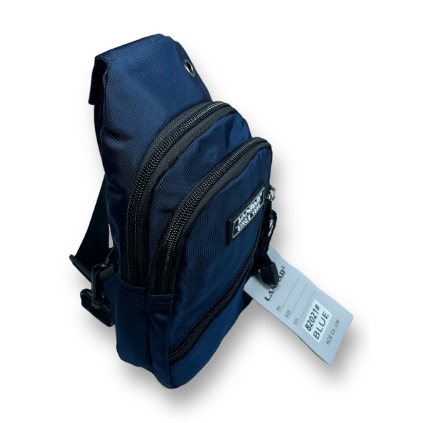 Сумка слинг, 2 основных отделения, 2 дополнительных кармана, регулируемый ремень, синяя Сумка слинг, 2 основных отделения, 2 дополнительных кармана, регулируемый ремень, синяя