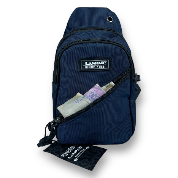 Сумка слинг, 2 основных отделения, 2 дополнительных кармана, регулируемый ремень, синяя Сумка слинг, 2 основных отделения, 2 дополнительных кармана, регулируемый ремень, синяя