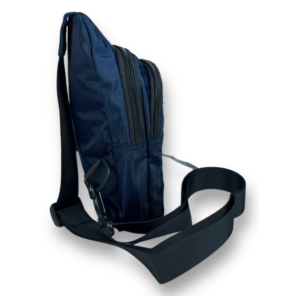 Сумка слинг, 2 основных отделения, 2 дополнительных кармана, регулируемый ремень, синяя Сумка слинг, 2 основных отделения, 2 дополнительных кармана, регулируемый ремень, синяя