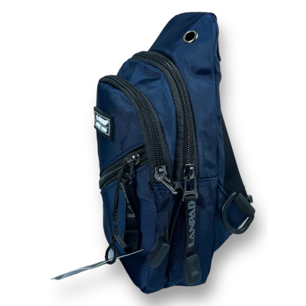 Сумка слинг, 2 основных отделения, 2 дополнительных кармана, регулируемый ремень, синяя Сумка слинг, 2 основных отделения, 2 дополнительных кармана, регулируемый ремень, синяя