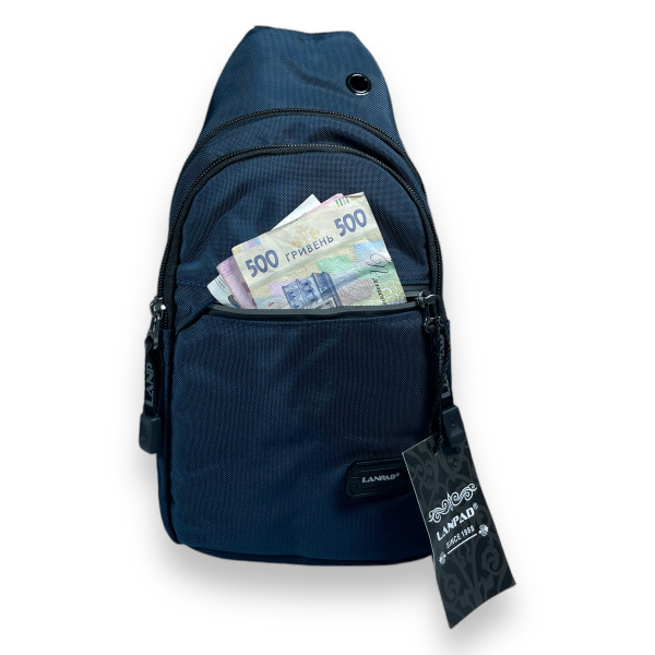 Слинг Lanpad оксфорд два отделения и два дополнительных отделения задний карман размер 30*14*7 см синий Слинг Lanpad оксфорд два отделения и два дополнительных отделения задний карман размер 30*14*7 см синий