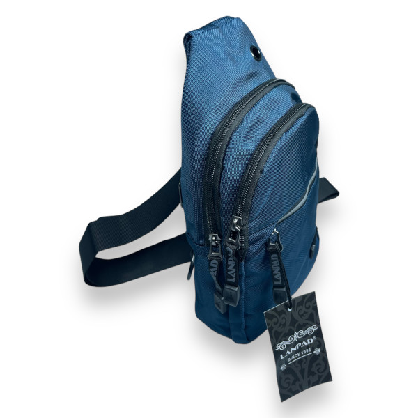 Слинг Lanpad оксфорд два отделения и два дополнительных отделения задний карман размер 30*14*7 см синий Слинг Lanpad оксфорд два отделения и два дополнительных отделения задний карман размер 30*14*7 см синий