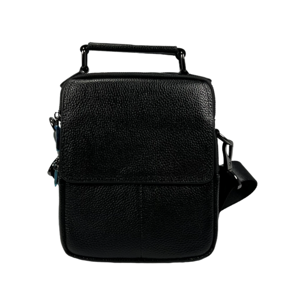 Компактна міцна сумка через плече на чотири відділення, чорна