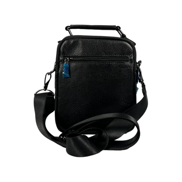 Компактна міцна сумка через плече на чотири відділення, чорна