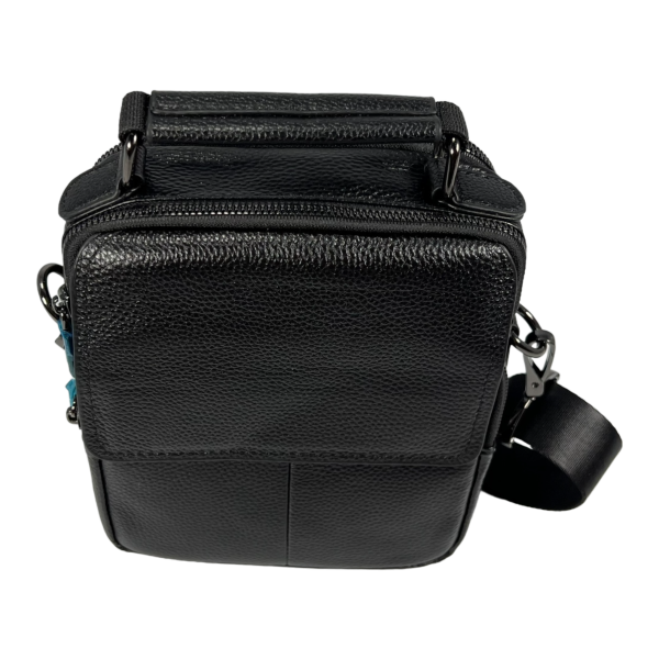 Компактна міцна сумка через плече на чотири відділення, чорна