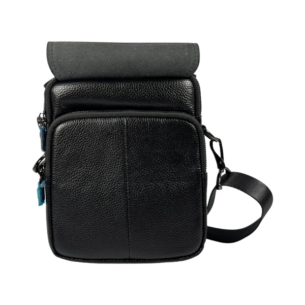 Компактна міцна сумка через плече на чотири відділення, чорна