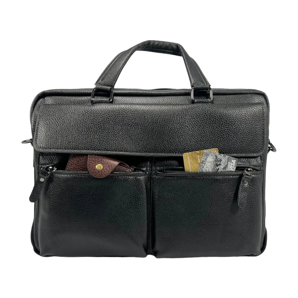 Сумка для ноутбука на пять отделений с застежкой на молнии, черная Сумка для ноутбука на пять отделений с застежкой на молнии, черная