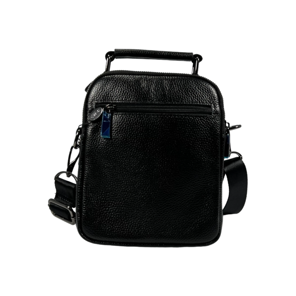 Сумка через плечо на пять отделений, снимаемый ремень, ручки для переноса, черная