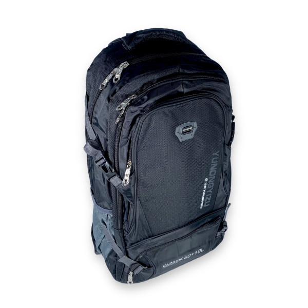 Туристический рюкзак, 50 л, два отдела, внутренний карман, черный