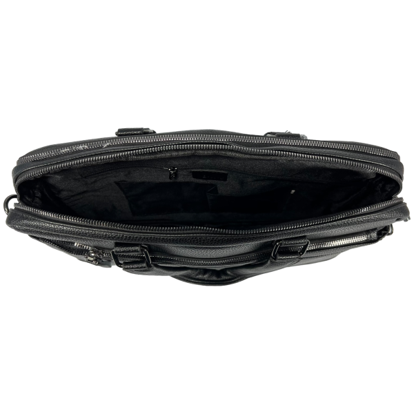 Сумка  для ноутбука на п'ять віділень чорного кольору