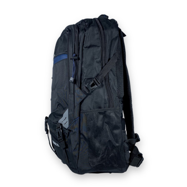 Туристический рюкзак, полиэстер, 50 л, два отделения, три фронтальных кармана, черно-синий