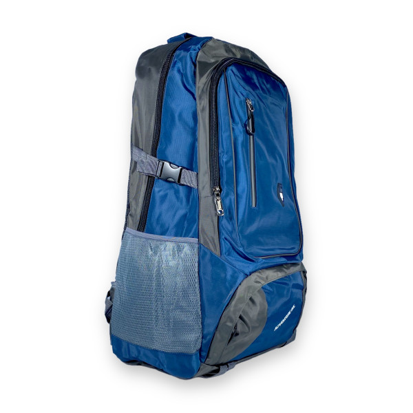 Туристический рюкзак, 65 л, два отдела, внутренние карманы, нейлон, синий