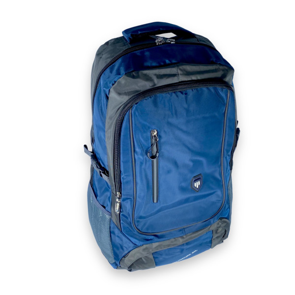 Туристический рюкзак, 65 л, два отдела, внутренние карманы, нейлон, синий