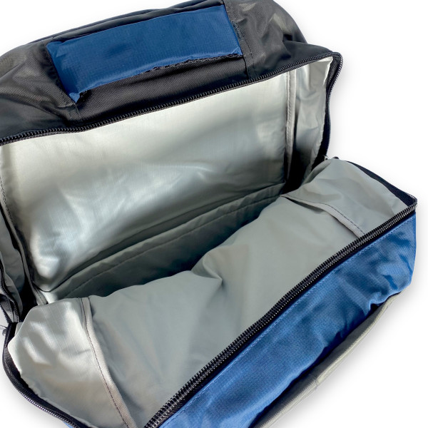 Туристический рюкзак, 65 л, два отдела, внутренние карманы, нейлон, синий