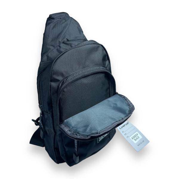 Слинг Lanpad нейлон одно отделение и 3 дополнительных отделения задний карман размер 27*16*10 см черный