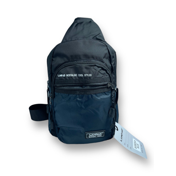 Слинг Lanpad нейлон одно отделение и 3 дополнительных отделения задняя карман размер 27*16*10 см синий
