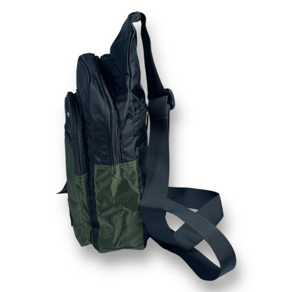 Слинг Lanpad нейлон одно отделение и 3 дополнительных отделения задний карман размер 27*16*10 см зеленый