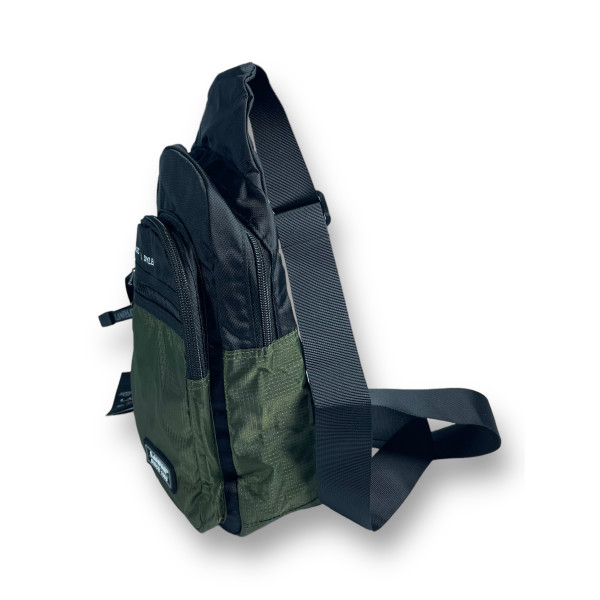 Слинг Lanpad нейлон одно отделение и 3 дополнительных отделения задний карман размер 27*16*10 см зеленый