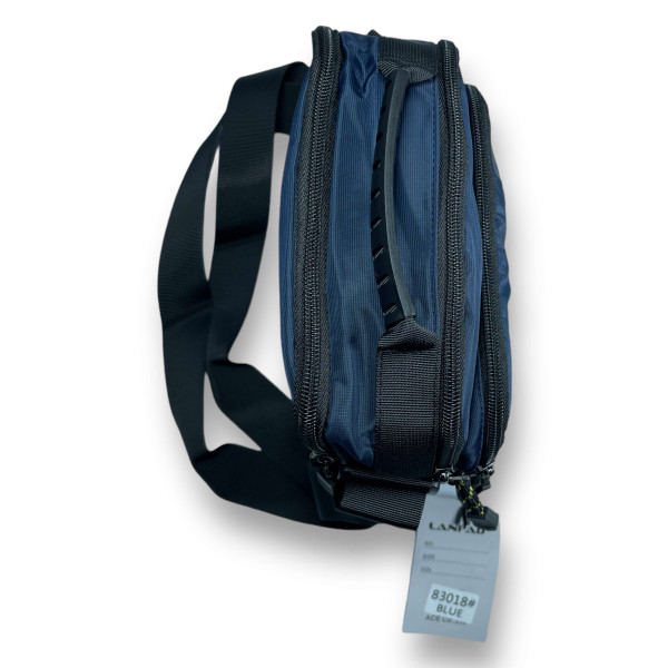 Сумка через плечо, 2 отделения, 2 наружных кармана, синяя Сумка через плечо, 2 отделения, 2 наружных кармана, синяя