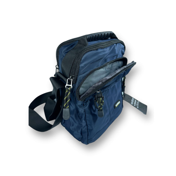 Сумка через плечо, 2 отделения, 2 наружных кармана, синяя Сумка через плечо, 2 отделения, 2 наружных кармана, синяя