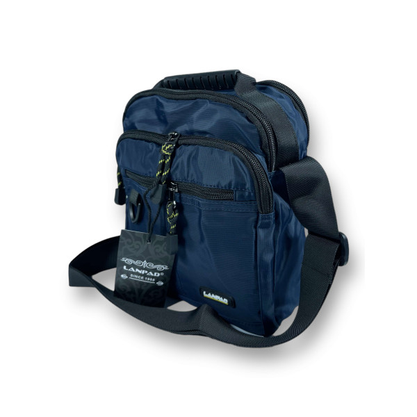 Сумка через плечо, 2 отделения, 2 наружных кармана, синяя Сумка через плечо, 2 отделения, 2 наружных кармана, синяя