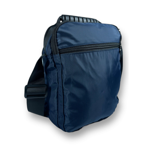 Сумка через плечо, 2 отделения, 2 наружных кармана, синяя Сумка через плечо, 2 отделения, 2 наружных кармана, синяя