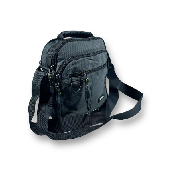 Сумка через плече 5л,  2 відділення, 2 зовнішні кишені, сіра