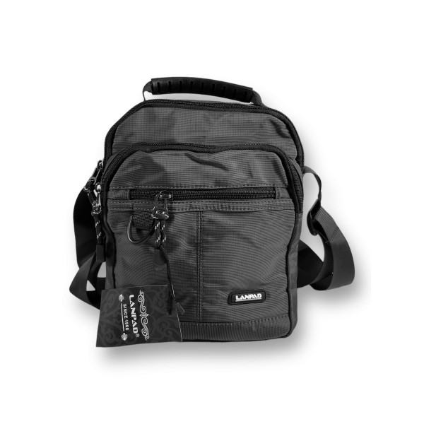 Сумка через плече 5л,  2 відділення, 2 зовнішні кишені, сіра