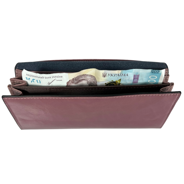 Женский портмоне из экокожи, розового цвета, с застежкой на молнии