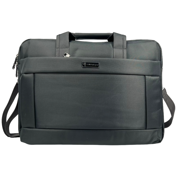 Сумка для ноутбука на три отделения серого цвета