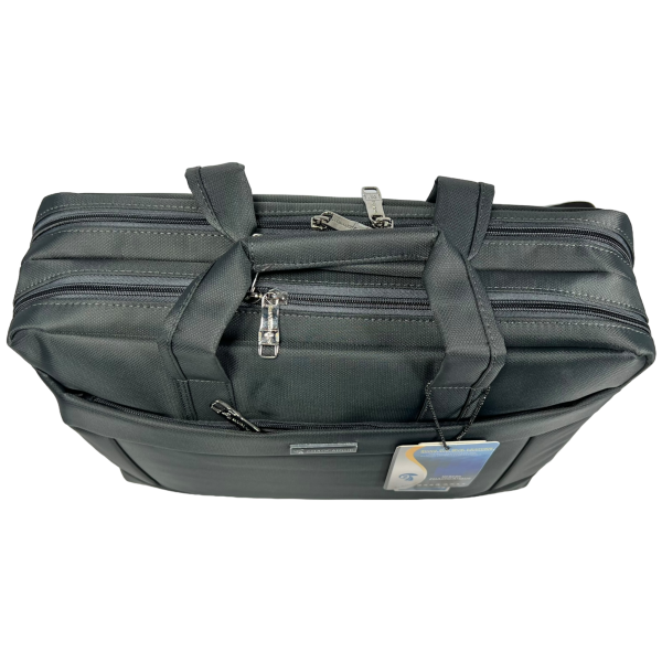 Сумка для ноутбука на три отделения серого цвета Сумка для ноутбука на три отделения серого цвета