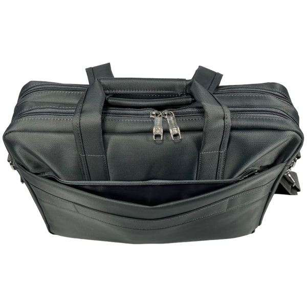 Сумка для ноутбука на три отделения серого цвета Сумка для ноутбука на три отделения серого цвета