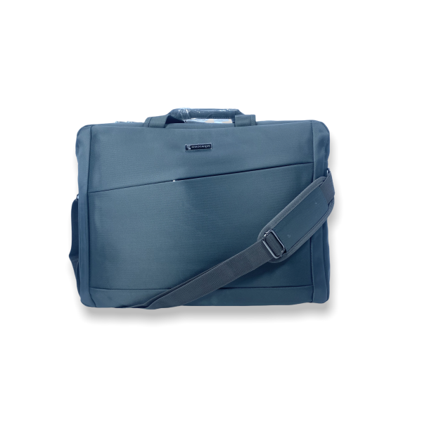 Наплечная сумка для ноутбука 8617 на 2 отделения, карманы, съемный ремень размеры: 45*33*10 см, серый