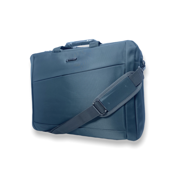 Наплечная сумка для ноутбука 8617 на 2 отделения, карманы, съемный ремень размеры: 45*33*10 см, серый