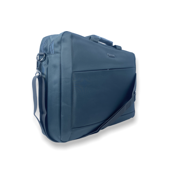 Наплечная сумка для ноутбука 8617 на 2 отделения, карманы, съемный ремень размеры: 45*33*10 см, серый