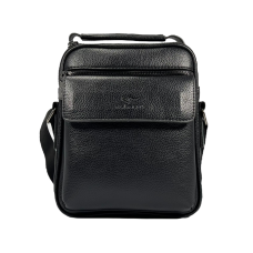 Сумка через плечо на три отделения, 4 л, скрытый карман на молнии, экокожа, черная