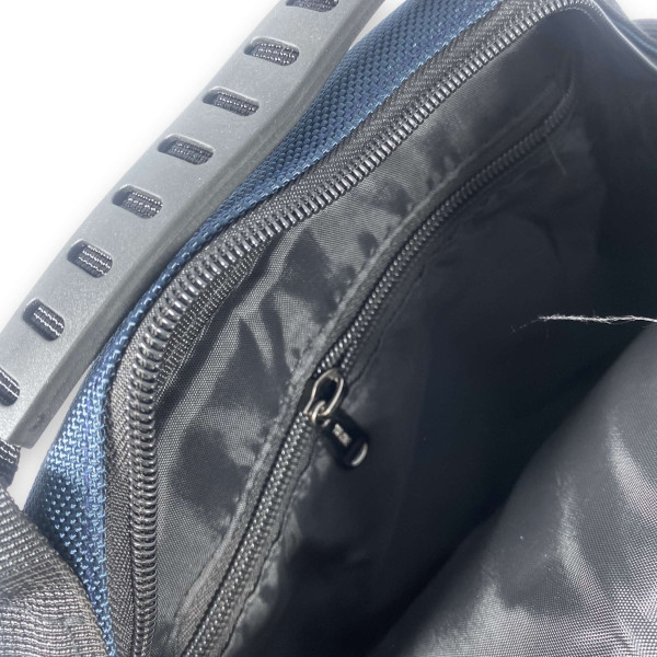 Сумка через плечо, мужская, полиэстер, 3 отдела, 1 карман на лицевой стороне размер: 25*20*10 см, синяя Сумка через плечо, мужская, полиэстер, 3 отдела, 1 карман на лицевой стороне размер: 25*20*10 см, синяя