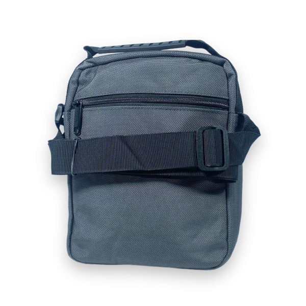 Сумка через плечо, мужская, полиэстер, 3 отдела, 1 карман на лицевой стороне размер: 25*20*10 см, серый Сумка через плечо, мужская, полиэстер, 3 отдела, 1 карман на лицевой стороне размер: 25*20*10 см, серый