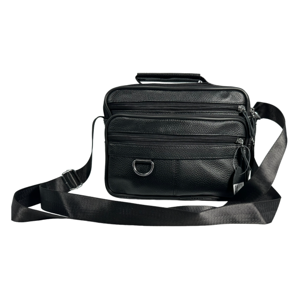 Компактная и стильная сумка через плечо на пять отделений, 5 л, черная