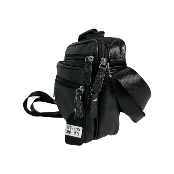 Компактная и стильная сумка через плечо на пять отделений, 5 л, черная Компактная и стильная сумка через плечо на пять отделений, 5 л, черная