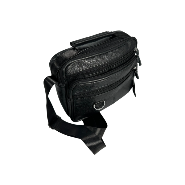 Компактная и стильная сумка через плечо на пять отделений, 5 л, черная Компактная и стильная сумка через плечо на пять отделений, 5 л, черная