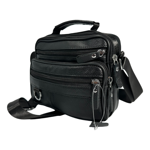 Сумка через плечо оптимального размера, 5 отделений, 4 л, черная Сумка через плечо оптимального размера, 5 отделений, 4 л, черная