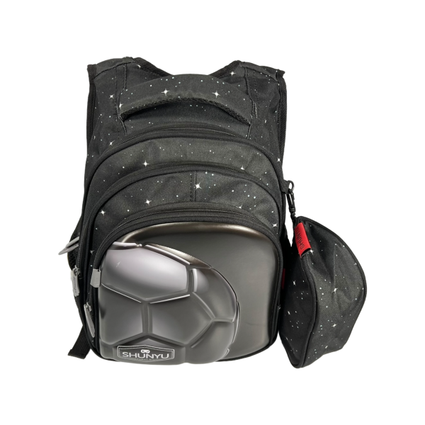 Школьный рюкзак на 3 отделения, пенал в подарок, цвет черный Школьный рюкзак на 3 отделения, пенал в подарок, цвет черный