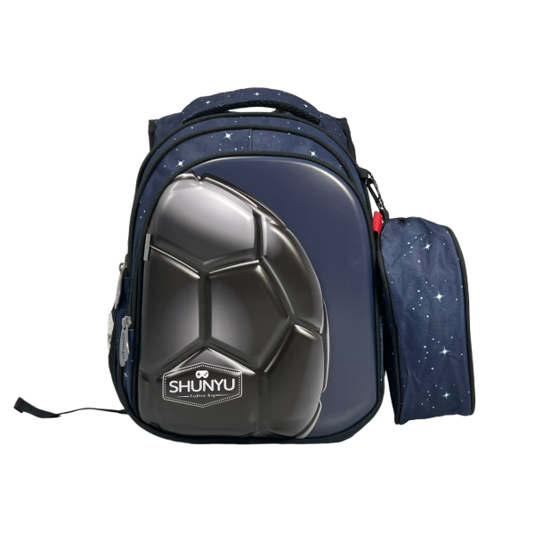 Школьный рюкзак SHUNYU на 3 отделения, пинал в подарок 8800-2 синий