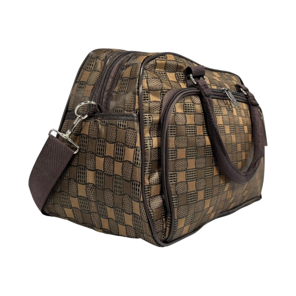 Дорожная сумка-саквояж на два отделения, 21 л, коричневая Дорожная сумка-саквояж на два отделения, 21 л, коричневая